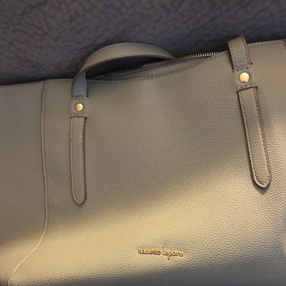 Nanette Lepore Cream Leather Handbag